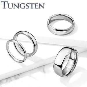 New classic dome wedding band tungsten carbide ring size 5‎